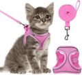 Cat Harness and Leash- Reflective Mesh Cat Vest for Walking Outdoor- Escape Proof Kitten Puppy Vest Harness -Comfort Fit, Lightweight, Easy Control Animals & Pet Supplies > Pet Supplies > Cat Supplies > Cat Apparel N\A Pink XS 