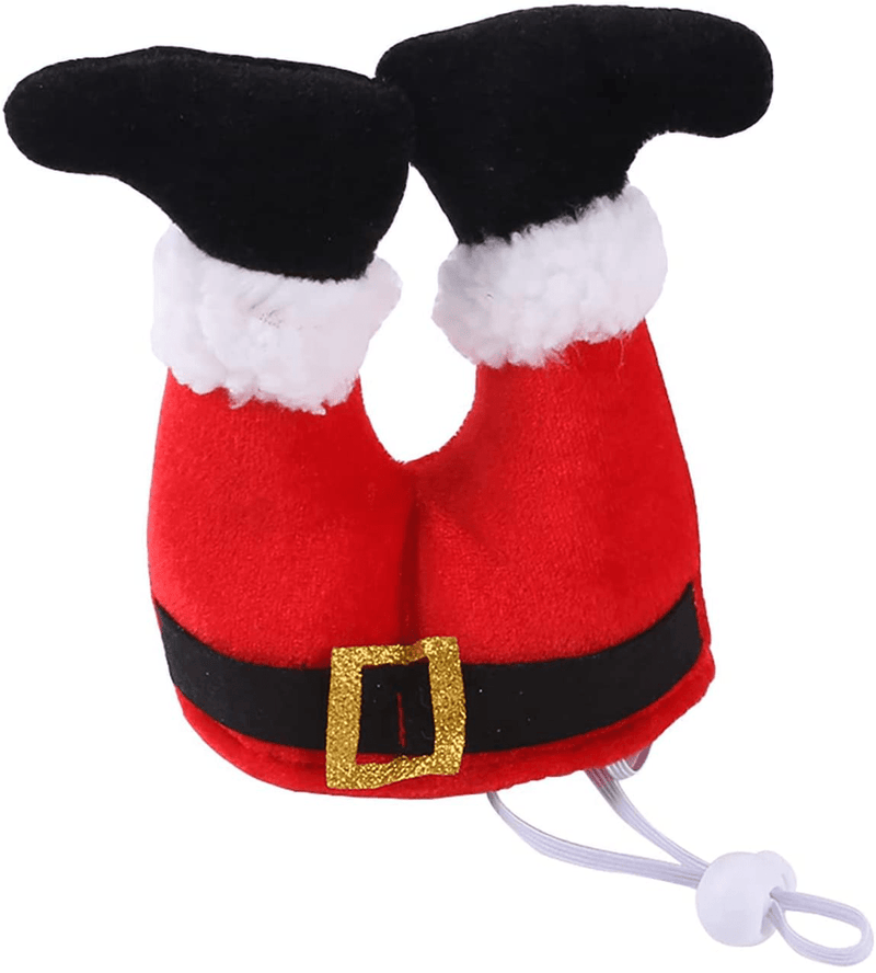 Cat & Puppy Santa Pants Hat Christmas Funny Costume Animals & Pet Supplies > Pet Supplies > Cat Supplies > Cat Apparel Hmxpls   
