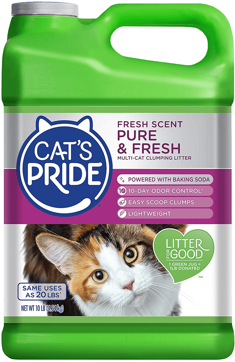 Cat's Pride Multi-Cat Clumping Litter  Cat's Pride Pure & Fresh 10 Pound (Pack of 1) 
