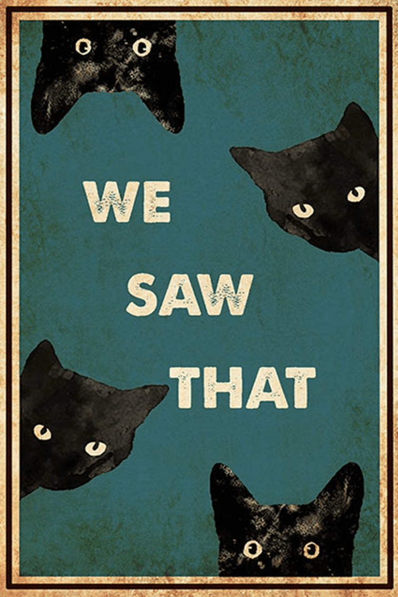 Cat Sign for Front Door Cat Lover Saying Once Upon A Time There Was A Girl Who Loved Cat Vintage Cat Art Pictures Arts & Entertainment > Party & Celebration > Party Supplies Pozino   