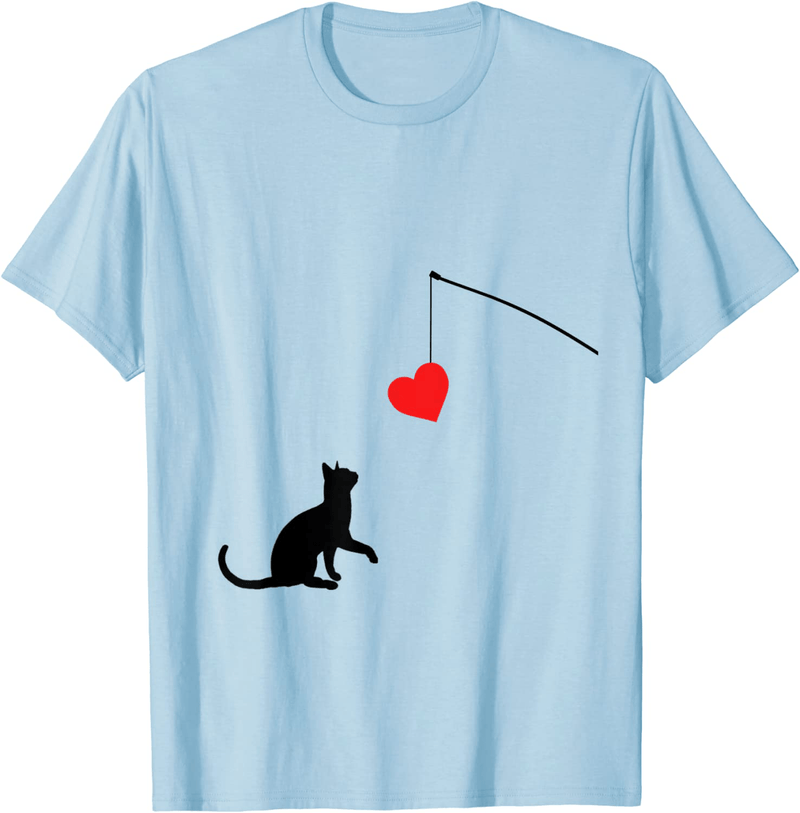 Cat Toy Shirt Valentine'S Day Gifts for Her or for Him Home & Garden > Decor > Seasonal & Holiday Decorations Unknown Baby Blue Men XL