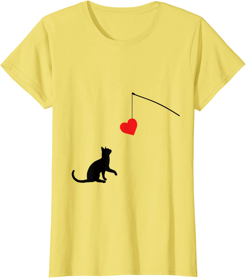 Cat Toy Shirt Valentine'S Day Gifts for Her or for Him Home & Garden > Decor > Seasonal & Holiday Decorations Unknown Lemon Women Medium