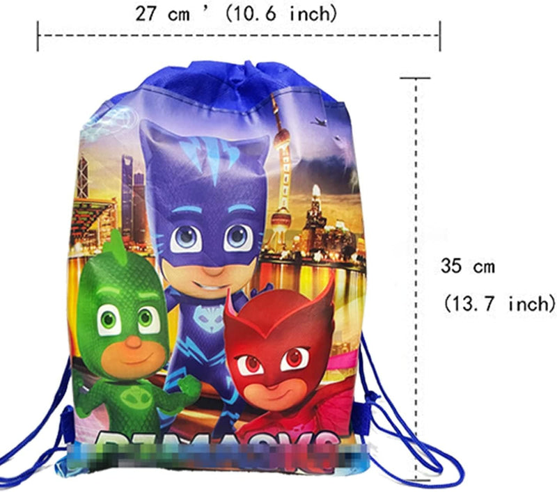 Catboy, Owlette and Gekko Drawstring Backpack Bags, Set of 12 - Comic Theme Birthday Party Favors, Giveaways and Handouts Gym Shopping Sport Yoga Book Bag Home & Garden > Household Supplies > Storage & Organization Erin K Critchlow   