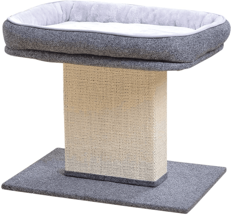 Catry Cat Bed with Scratching Post - Minimalist Style Design of Cat Tree with Cozy Cat Bed and Teasing Scratching Post, Allure Kitten to Stay Around This Sturdy and Easy to Assemble Cat Furniture Animals & Pet Supplies > Pet Supplies > Cat Supplies > Cat Beds Catry Default Title  