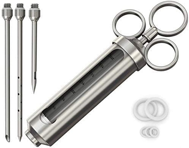 Cave Tools 2.3-Oz Stainless Steel Meat Tenderizer Injection Syringe Kit with 3 Precision Marinade Injectors - BBQ Grill and Smoker Accessories Home & Garden > Kitchen & Dining > Kitchen Tools & Utensils Cave Tools   