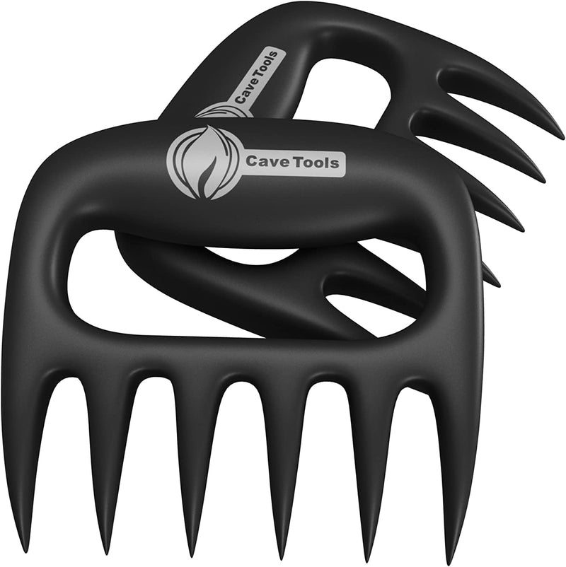 Cave Tools Meat Claws for Shredding Pulled Pork, Chicken, Turkey, and Beef- Handling & Carving Food - Barbecue Grill Accessories for Smoker, or Slow Cooker - Gun Metal Home & Garden > Kitchen & Dining > Kitchen Tools & Utensils Cave Tools Gun Metal  