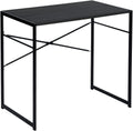 Furniturer 39.4''Computer Writing Desk Mid Century Modern Sturdy Laptop Table Study Notebook Desk Console Table Office Desk Sturdy Writing Workstation for Home Office, Black