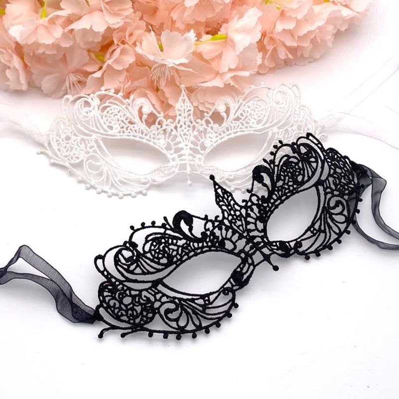 2 Pieces Women'S Masquerade Mask Lace Eye Mask for Ball Proms,Halloween Carnival and Venetian Masquerade Party