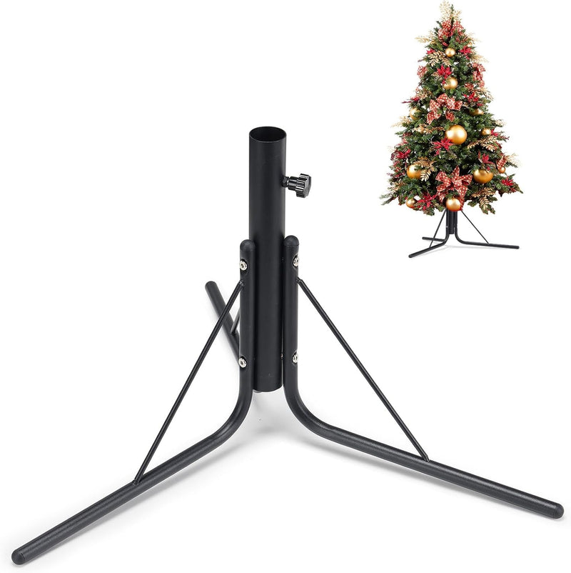 Christmas Tree Stand for Artificial Trees, Metal Christmas Tree Base Holder for 6-8FT Artificial Trees, Fit Less 1.4 Inch Diameter Tree Poles