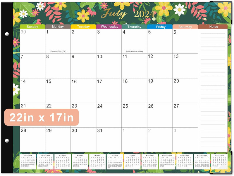 Desk Calendar 2024-2025 Large 22X17, Runs from Now to JUN 2025, Desk Top Calendar 2024-2025 for Planning and Organizing Office or Home