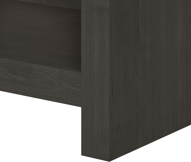 Bush Business Furniture Echo Bookcase Desk, 56W, Charcoal Maple