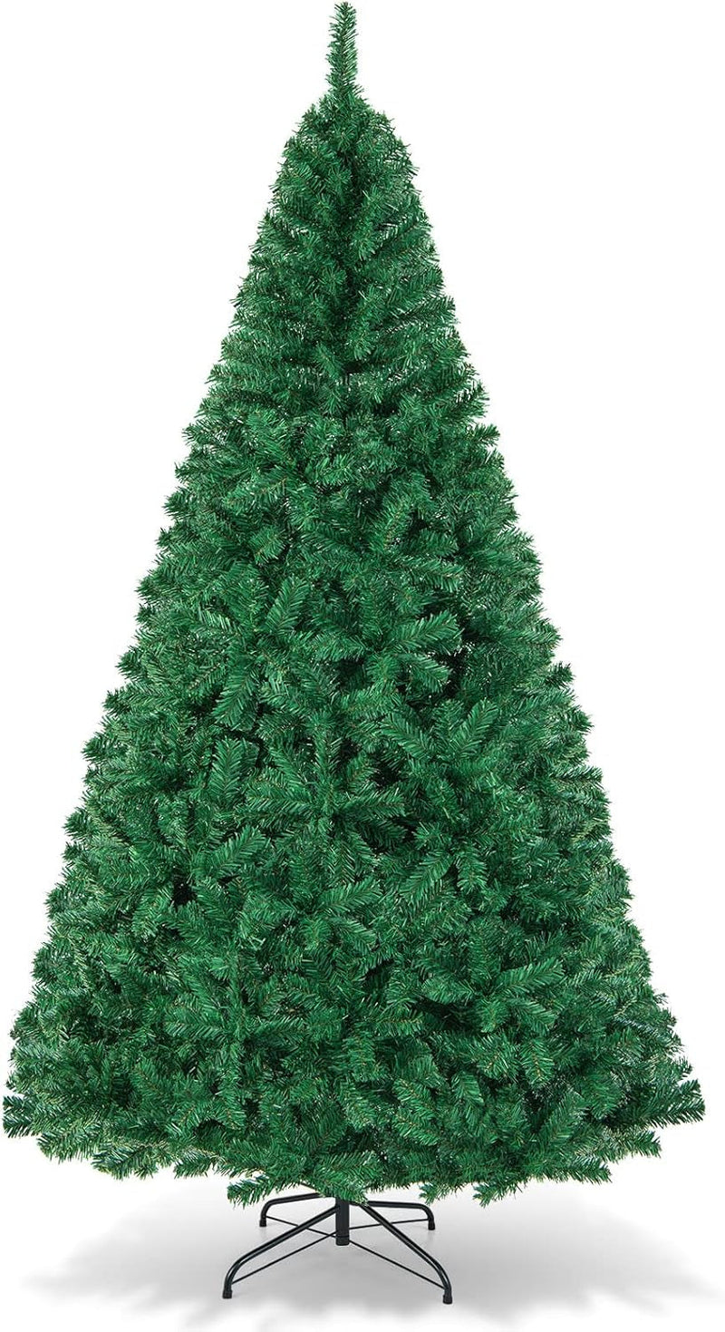 COSTWAY 8Ft Artificial PVC Christmas Tree W/Stand Holiday Season Indoor Outdoor Green