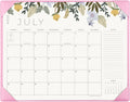 Desk Calendar 2024-2025 with Desktop Mat, Cabbrix Large Desk Pad Calendar 22 X 17 Inch 18 Months Runs from Jul 2024 to Dec 2025, Floral Design Calendar 2024-2025 for Home School and Office