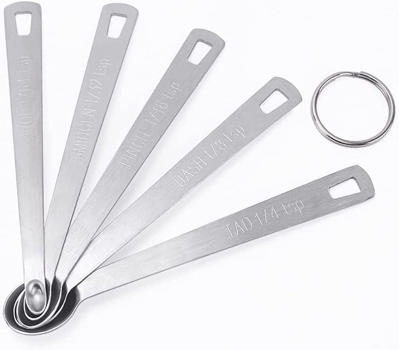 Cchude 5 Pcs Mini Stainless Steel Measuring Spoons Set for Cooking Baking Home Kitchen Measuring Tools Set Home & Garden > Kitchen & Dining > Kitchen Tools & Utensils FIEIJ   