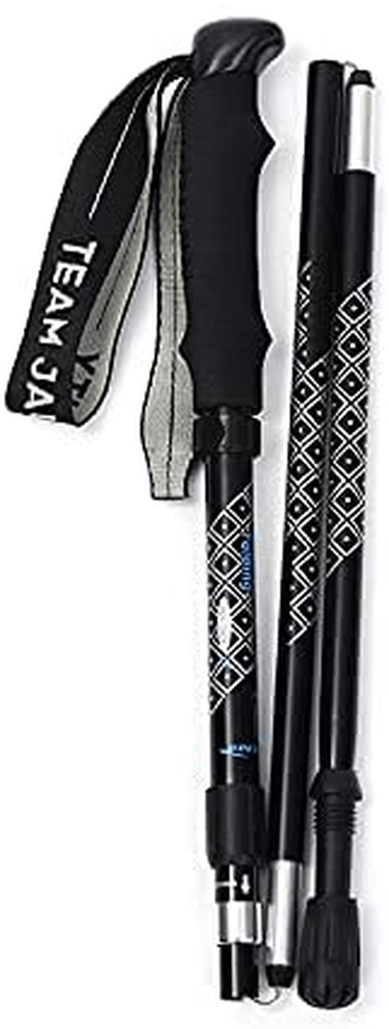 CCLINEE Travel Folding Trekking Hiking Poles (Set of 2),Collapsible Adjustable Walking Sticks Portable Mobility Aid for Walker Hikers Gift Sporting Goods > Outdoor Recreation > Camping & Hiking > Hiking Poles CCLINEE   