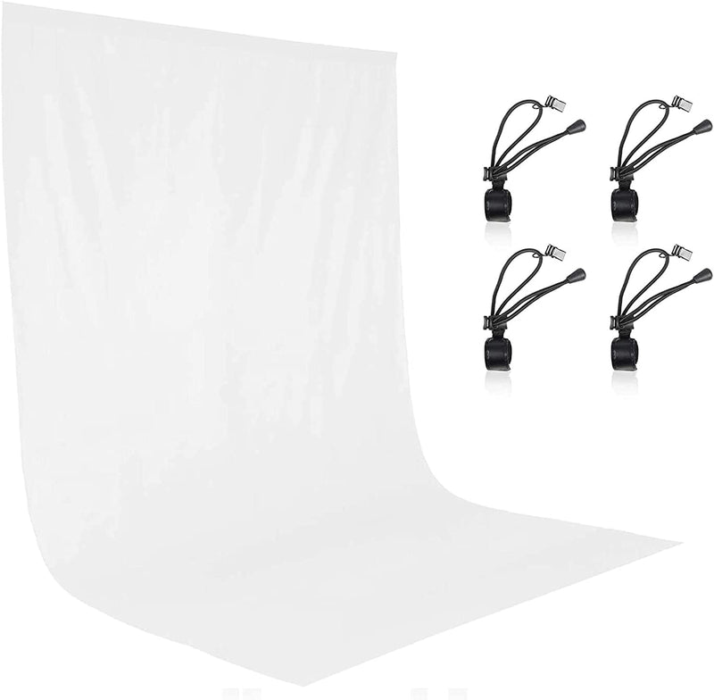 EMART 8.5X10Ft White Photo Backdrop for Photography, Large Plain White Drapes Party Background Curtain | Polyester Fabric | White Screen Sheet Video Studio Portrait Photoshoot Parties