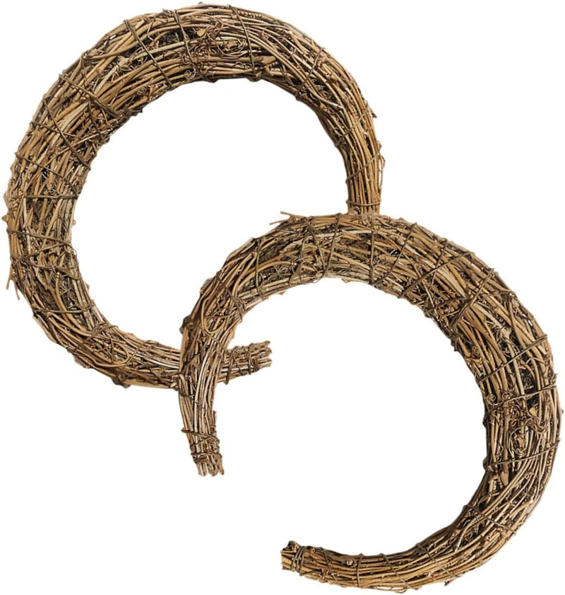 BESTOYARD 6 Pcs Rattan Garland Crescent Moon Grapevine Wreath Moon 8 Inch Garland Wedding Hanging Wreath Miniture Decoration Wedding Decorations Vine Branch Rattan Modeling Artificial Flower Iron