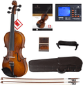 Cecilio Violin For Beginners - Beginner Violins Kit For Student w/Case, Rosin, 2 Bows, Tuner, First Lesson Book - Starter Musical Instruments For Kids & Adults Size 1/2 Color Varnish  Cecilio Varnish 1/4 