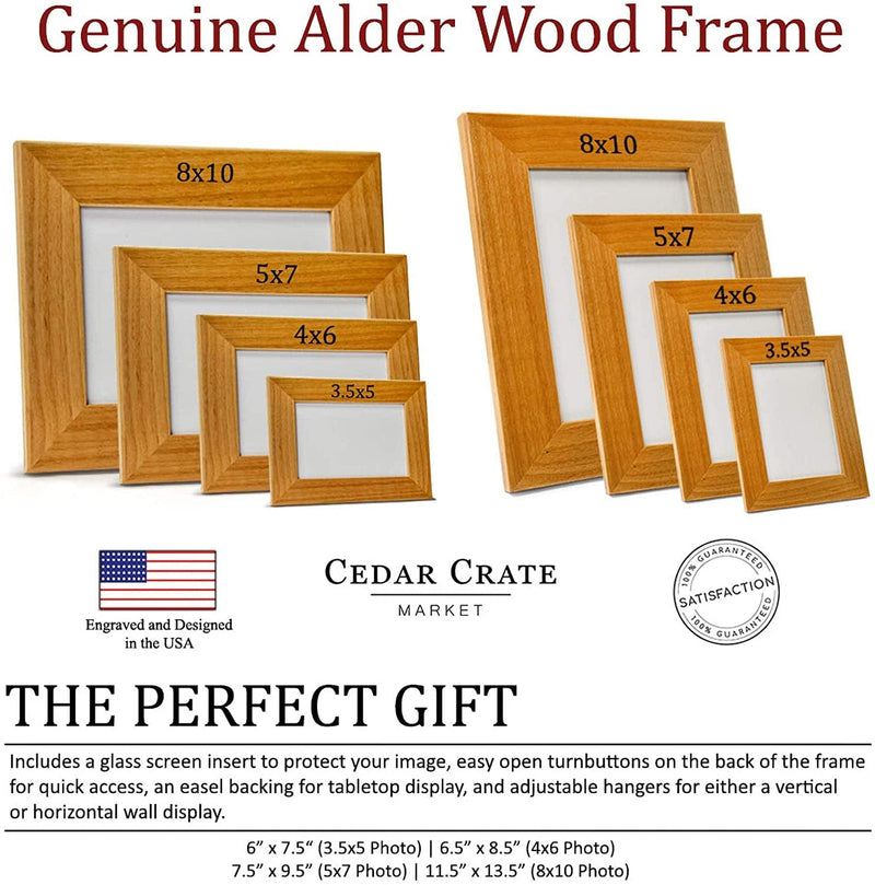 Cedar Crate Market Grandchildren Are a Gift from God, Engraved Natural Wood Photo Frame Fits 5X7 Horizontal Portrait for Grandparents, Grandparent'S Day, Grandma Gifts, Grandpa Gifts Home & Garden > Decor > Picture Frames Cedar Crate Market   
