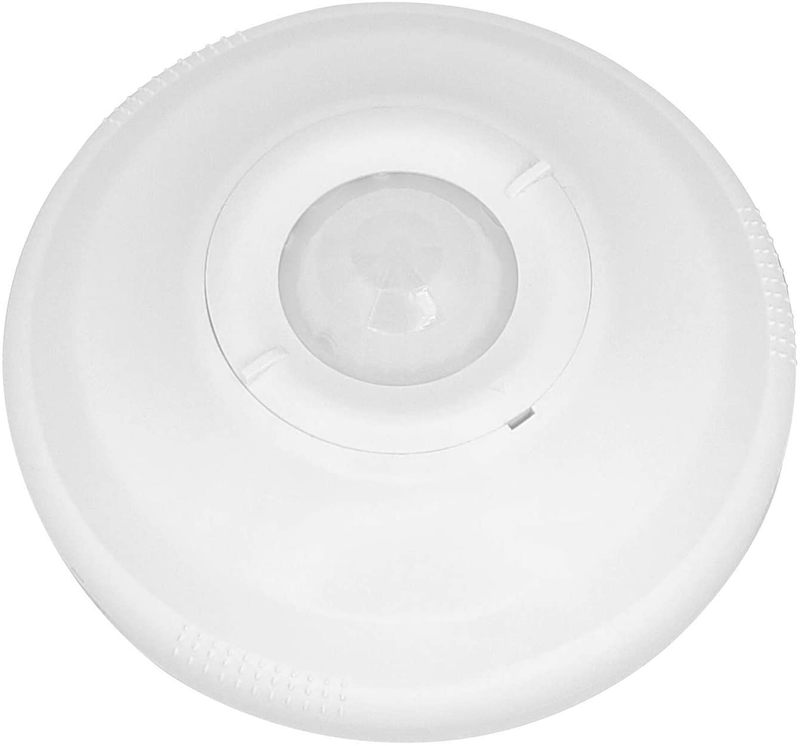 Ceiling Mounted PIR Occupancy Sensor Fan or Light Switch Replacement, 360 Degrees Coverage Range, Programmable Timer, Sensitivity and Light Level Sensing Adjustment, White