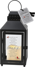Celebration of Life Memorial Lantern with Flickering LED Candle-Thoughtful Bereavement Gift /Sympathy Gift for Loss of Loved One (Black) Home & Garden > Decor > Home Fragrance Accessories > Candle Holders The Grandparent Gift Co. Black  