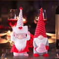 Celendi Valentines Day Decor 2 PCS Gnomes Plush Doll Dwarf for Sweet Valentine'S Day Gifts Home Decor Tabletop Figurines,Mr and Mrs Handmade Ornaments Decorations Presents for Holiday Home & Garden > Decor > Seasonal & Holiday Decorations Celendi A  