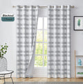 Central Park White Grey Plaid Blackout Window Curtain Buffalo Check Geometric Panel for Bedroom Living Room Grommet Top Rustic Farmhouse Room Darkening Thermal Insulated Drape, 50"X63"X2, Light Grey Home & Garden > Decor > Window Treatments > Curtains & Drapes Central Park Light Gray 50"x84"x2 