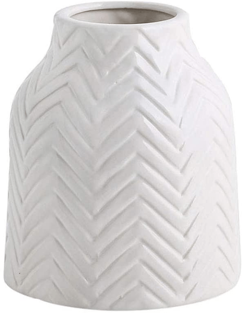 Ceramic Vases,White Ceramic Vase,Vase Pottery Vase Handmade Cute Flower Vase for Home Décor (Small) Home & Garden > Decor > Vases hjn Samll  