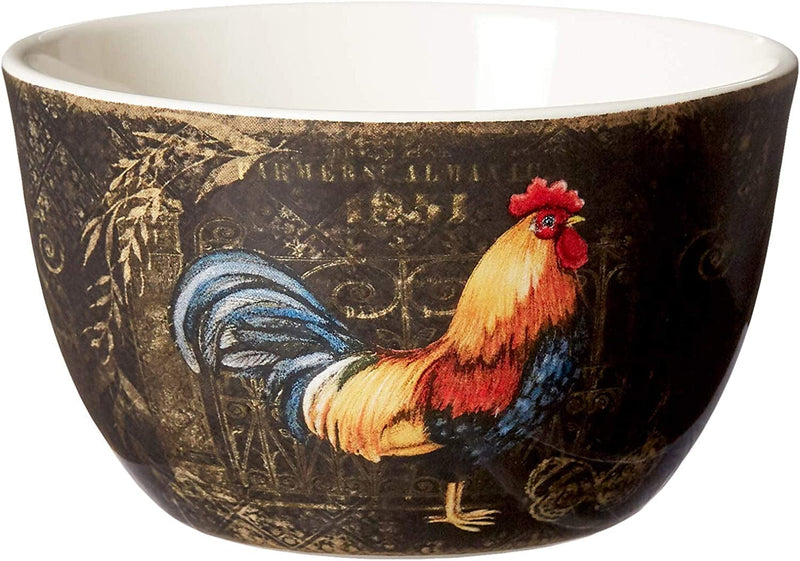 Certified International Gilded Rooster Dinnerware.Tabletop, One Size, Multicolor