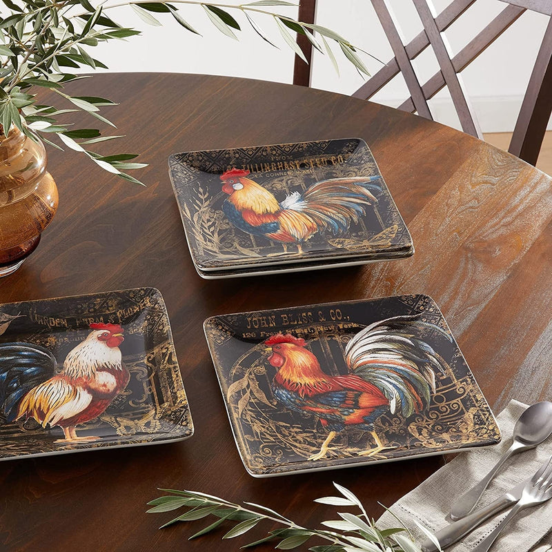 Certified International Gilded Rooster Dinnerware.Tabletop, One Size, Multicolored Home & Garden > Kitchen & Dining > Tableware > Dinnerware Certified International   