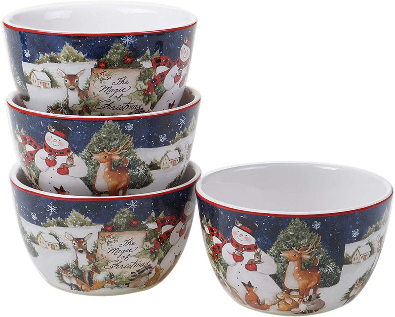 Certified International Magic of Christmas Snowman 16Pc Dinnerware Set, Service for 4, Multicolored Home & Garden > Kitchen & Dining > Tableware > Dinnerware Certified International   