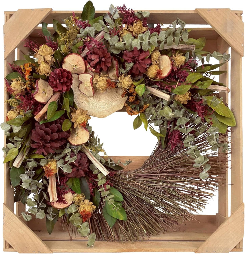 ANDALUCA Natural Botanical Floral Decorative Wreath (Sunshine Blooms)