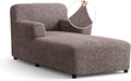 Chaise Lounge Cover - Lounge Chair Sofa Slipcover- Soft Polyester Fabric Slipcovers - 1-Piece Form Fit Stretch Furniture Slipcover - Microfibra Collection - Dark Grey (Chaise Lounge) Home & Garden > Decor > Chair & Sofa Cushions PAULATO BY GA.I.CO. Taupe Chaise Lounge 