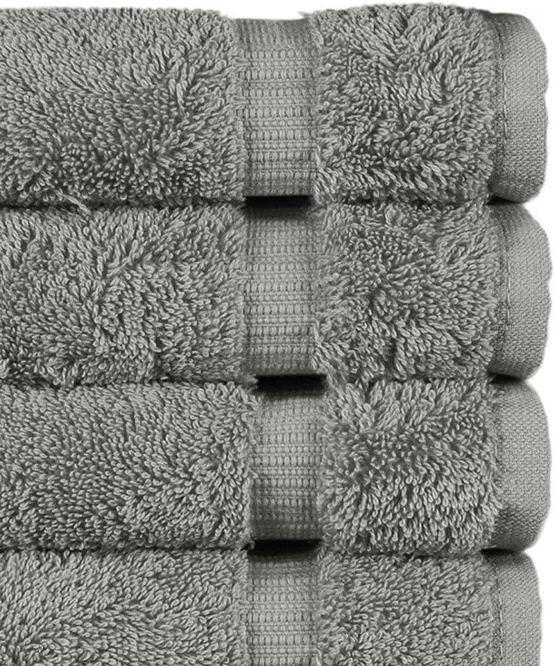 Chakir Turkish Linens 100% Turkish Cotton Luxury Hotel & Spa Washcloth Set (Set of 12, Gray) Home & Garden > Linens & Bedding > Towels Chakir Turkish Linens   