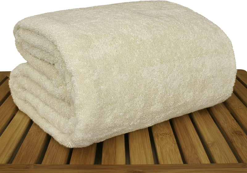 Chakir Turkish Linens Turkish Cotton - Oversized (40-Inch-By-80-Inch) Bath Towel, Beige Home & Garden > Linens & Bedding > Towels Chakir Turkish Linens   