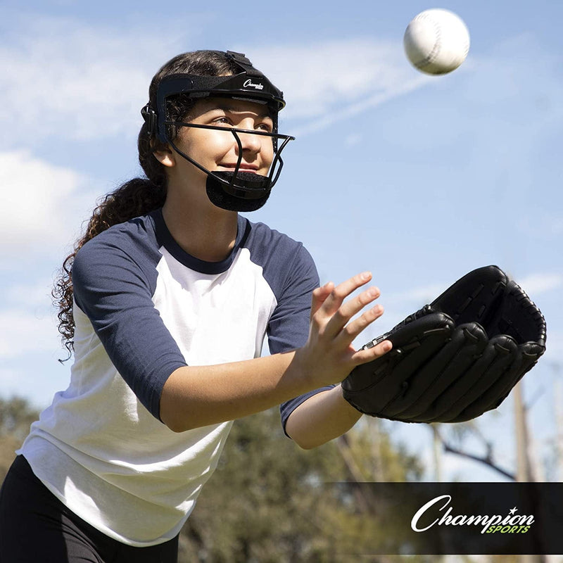 Champion Sports Softball Face Mask - Durable Fielder Head Guards - Premium Sports Accessories for Indoors and Outdoors - Magnesium or Steel in Multiple Colors and Sizes