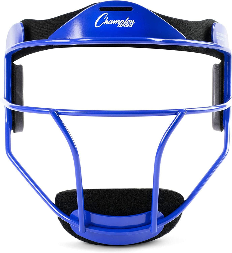 Champion Sports Softball Face Mask - Durable Fielder Head Guards - Premium Sports Accessories for Indoors and Outdoors - Magnesium or Steel in Multiple Colors and Sizes Sporting Goods > Outdoor Recreation > Winter Sports & Activities Champion Sports Blue Classic Steel (Adult Size) 