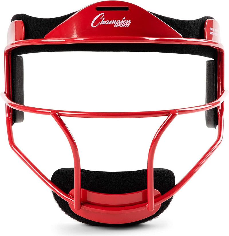 Champion Sports Softball Face Mask - Durable Fielder Head Guards - Premium Sports Accessories for Indoors and Outdoors - Magnesium or Steel in Multiple Colors and Sizes Sporting Goods > Outdoor Recreation > Winter Sports & Activities Champion Sports Red Classic Steel (Youth Size) 