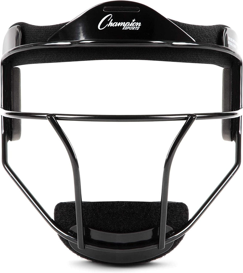 Champion Sports Softball Face Mask - Durable Fielder Head Guards - Premium Sports Accessories for Indoors and Outdoors - Magnesium or Steel in Multiple Colors and Sizes Sporting Goods > Outdoor Recreation > Winter Sports & Activities Champion Sports Black Classic Steel (Adult Size) 