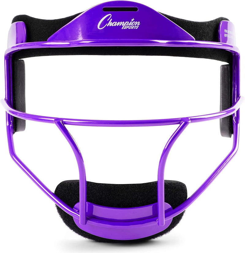 Champion Sports Softball Face Mask - Durable Fielder Head Guards - Premium Sports Accessories for Indoors and Outdoors - Magnesium or Steel in Multiple Colors and Sizes Sporting Goods > Outdoor Recreation > Winter Sports & Activities Champion Sports Purple Classic Steel (Youth Size) 