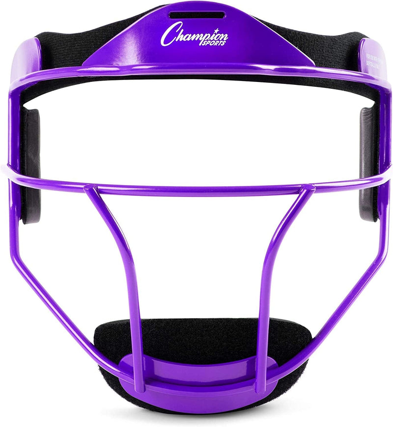 Champion Sports Softball Face Mask - Durable Fielder Head Guards - Premium Sports Accessories for Indoors and Outdoors - Magnesium or Steel in Multiple Colors and Sizes Sporting Goods > Outdoor Recreation > Winter Sports & Activities Champion Sports Purple Classic Steel (Adult Size) 