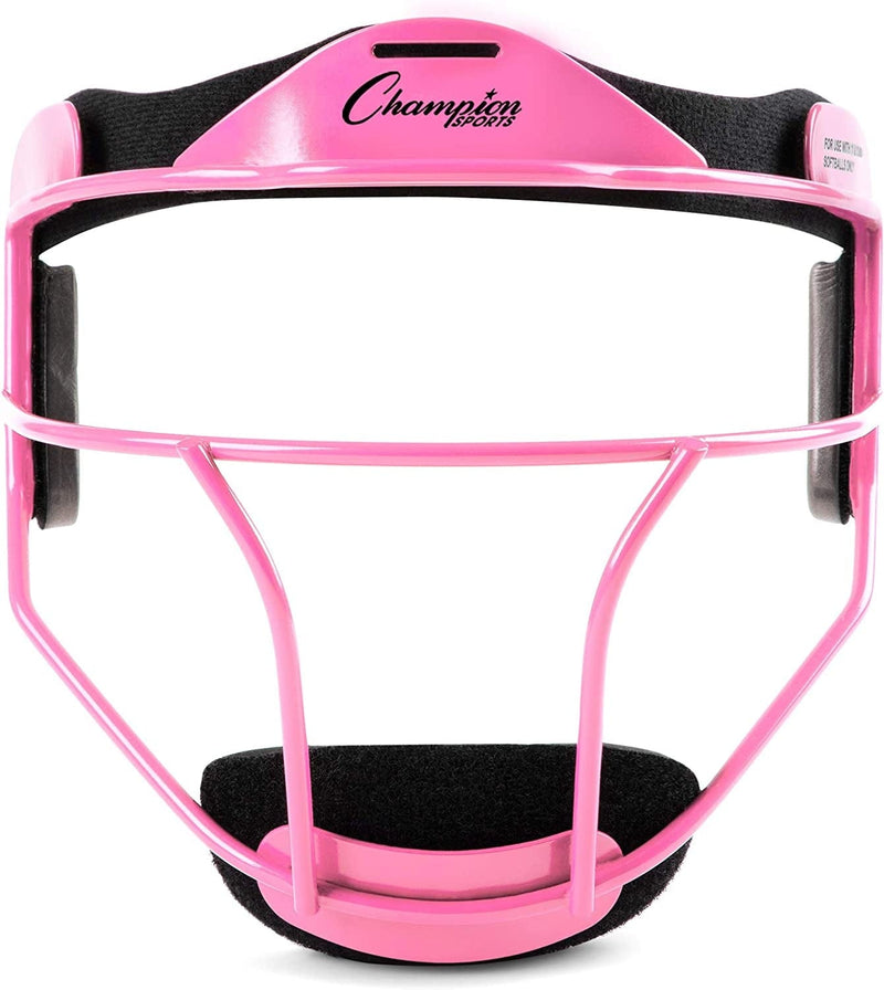 Champion Sports Softball Face Mask - Durable Fielder Head Guards - Premium Sports Accessories for Indoors and Outdoors - Magnesium or Steel in Multiple Colors and Sizes Sporting Goods > Outdoor Recreation > Winter Sports & Activities Champion Sports Pink Classic Steel (Adult Size) 