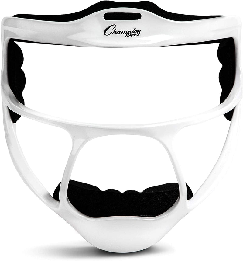 Champion Sports Softball Face Mask - Durable Fielder Head Guards - Premium Sports Accessories for Indoors and Outdoors - Magnesium or Steel in Multiple Colors and Sizes Sporting Goods > Outdoor Recreation > Winter Sports & Activities Champion Sports White Ultralight Magnesium (Youth Size) 