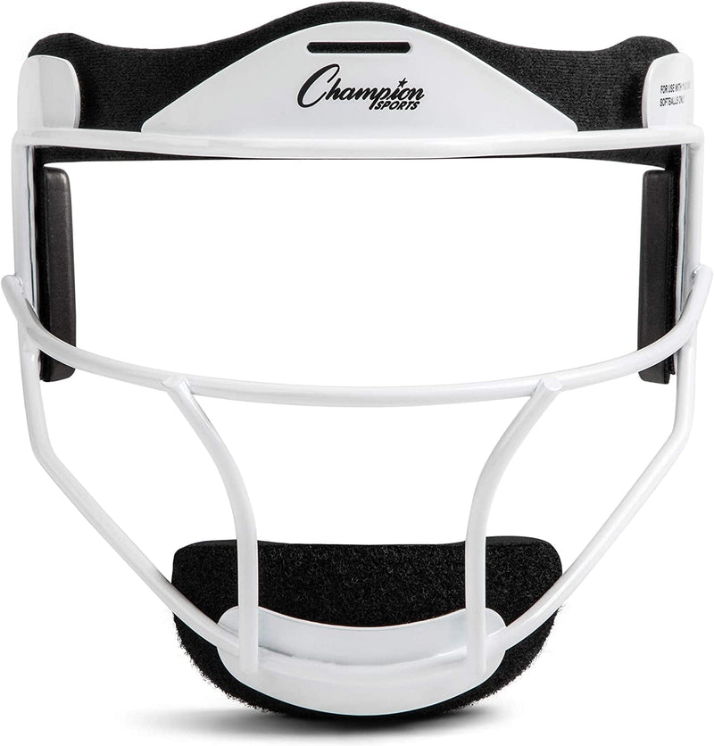 Champion Sports Softball Face Mask - Durable Fielder Head Guards - Premium Sports Accessories for Indoors and Outdoors - Magnesium or Steel in Multiple Colors and Sizes Sporting Goods > Outdoor Recreation > Winter Sports & Activities Champion Sports White Classic Steel (Youth Size) 