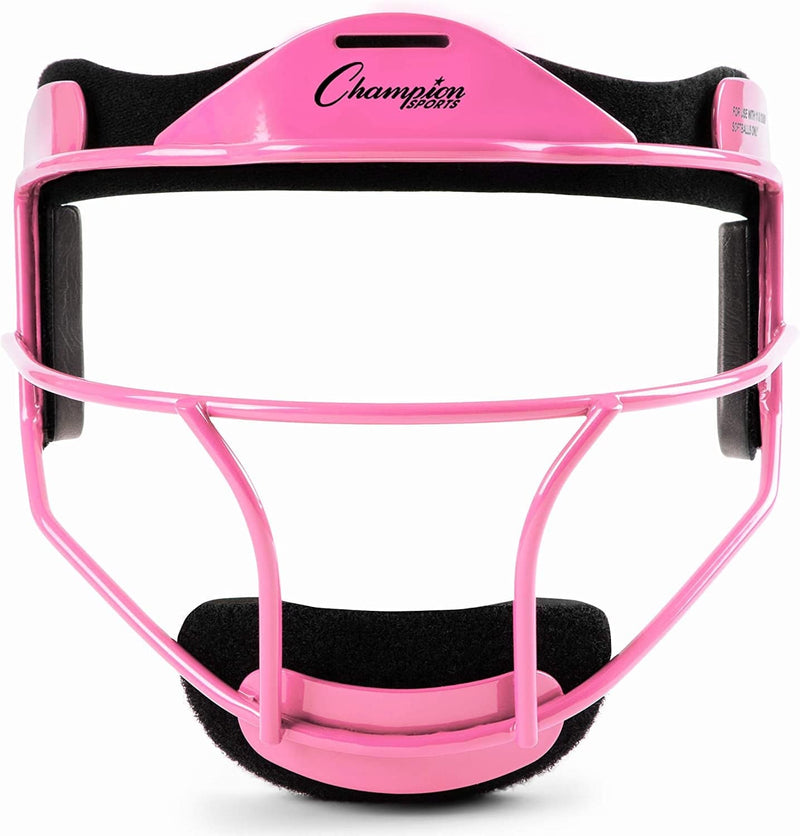 Champion Sports Softball Face Mask - Durable Fielder Head Guards - Premium Sports Accessories for Indoors and Outdoors - Magnesium or Steel in Multiple Colors and Sizes Sporting Goods > Outdoor Recreation > Winter Sports & Activities Champion Sports Pink Classic Steel (Youth Size) 