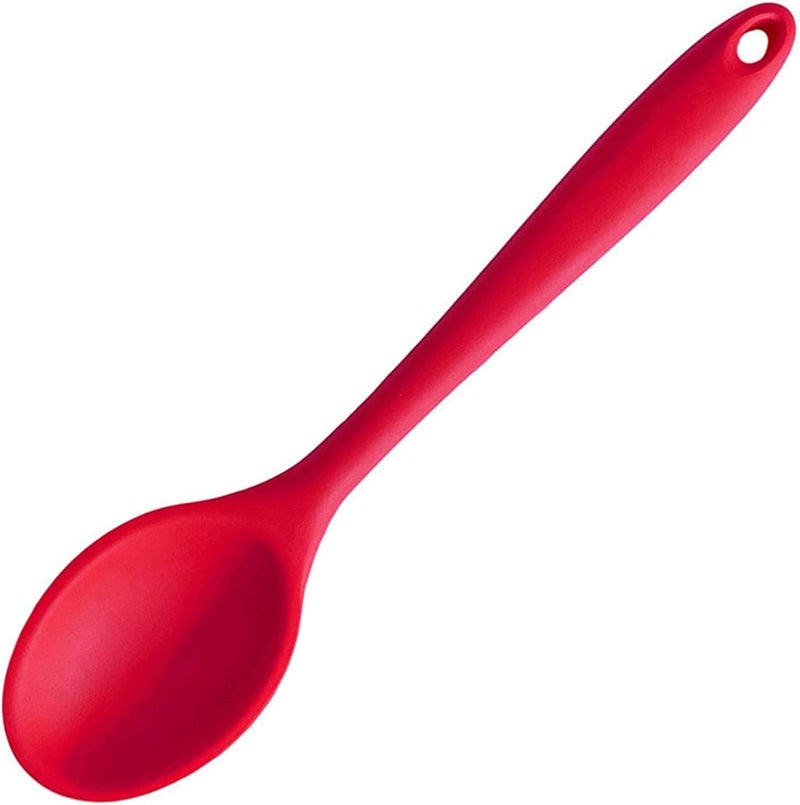 CHANCALCAL Silicone Mixing Spoon for Cooking, Hygienic One-Piece Design Cooking Utensil for Mixing & Serving, Nonstick Kitchen Essentials High Heat Resistant to 480°F, Bpa-Free Kitchen Tools (Black) Home & Garden > Kitchen & Dining > Kitchen Tools & Utensils CHANCALCAL Red  