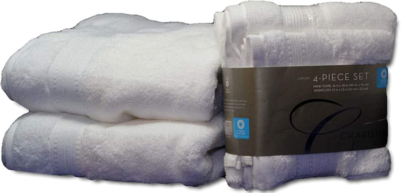Charisma Plush Towels Bundle | Includes: 2 Luxury Bath Towels, Hand Towels & Washcloths | Quality, Ultra Soft Towel Set | 6 Pieces Home & Garden > Linens & Bedding > Towels Cardinal Home White  