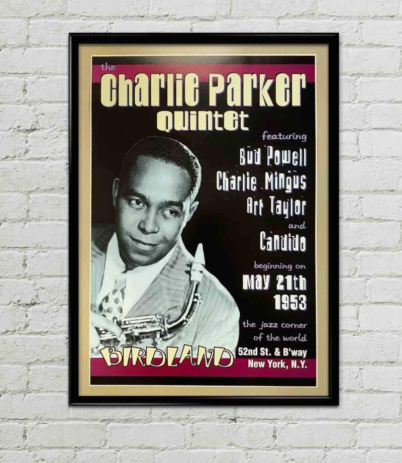 Charlie Parker Vintage Jazz Concert Poster 18"X24" Print Wall Decor Music African American