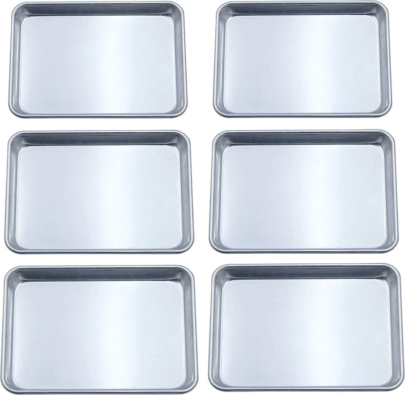 Checkered Chef Baking Sheet with Wire Rack Set 13" X 18" - Single Set W/ Half Sheet Pan & Stainless Steel Oven Rack for Cooking Home & Garden > Kitchen & Dining > Cookware & Bakeware Checkered Chef Aluminum Quarter Sheet 6 Pack 