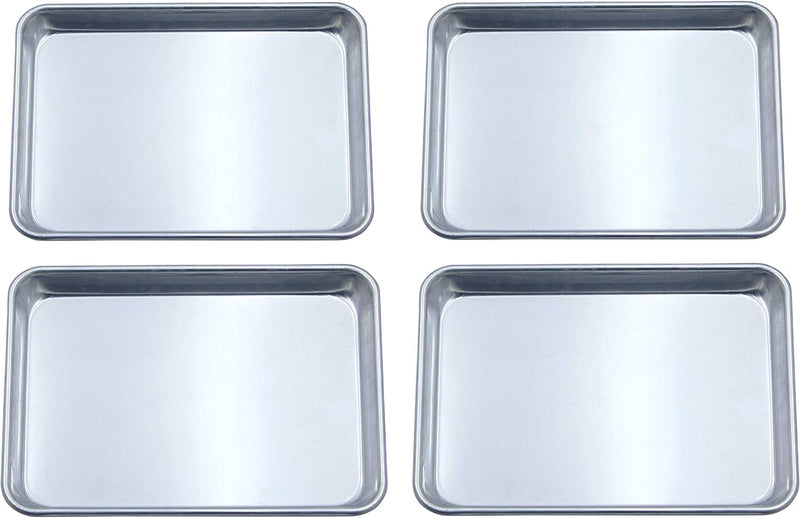 Checkered Chef Baking Sheet with Wire Rack Set 13" X 18" - Single Set W/ Half Sheet Pan & Stainless Steel Oven Rack for Cooking Home & Garden > Kitchen & Dining > Cookware & Bakeware Checkered Chef Aluminum Quarter Sheet 4 Pack 